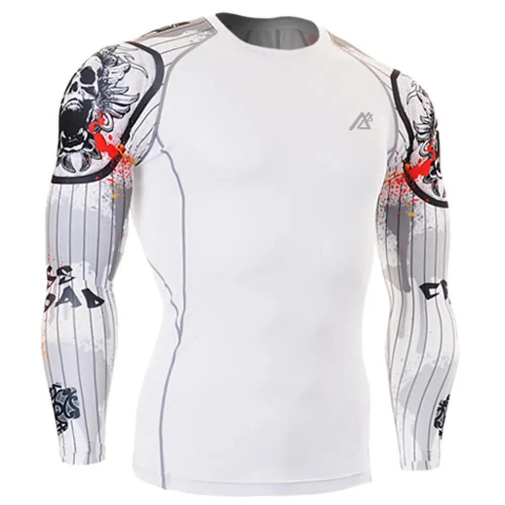 Man T-shirt Gym Compression Shirt Sport T Long Sleeve Bike tshirt Men Cycling Tee Fitness muscle sport shirt | Спорт и развлечения