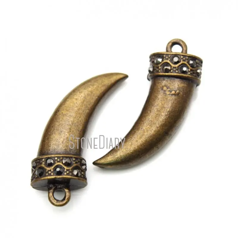 Рустик PM16225 из цинкового сплава гудок бусина висячий кулон пиритовый цвет