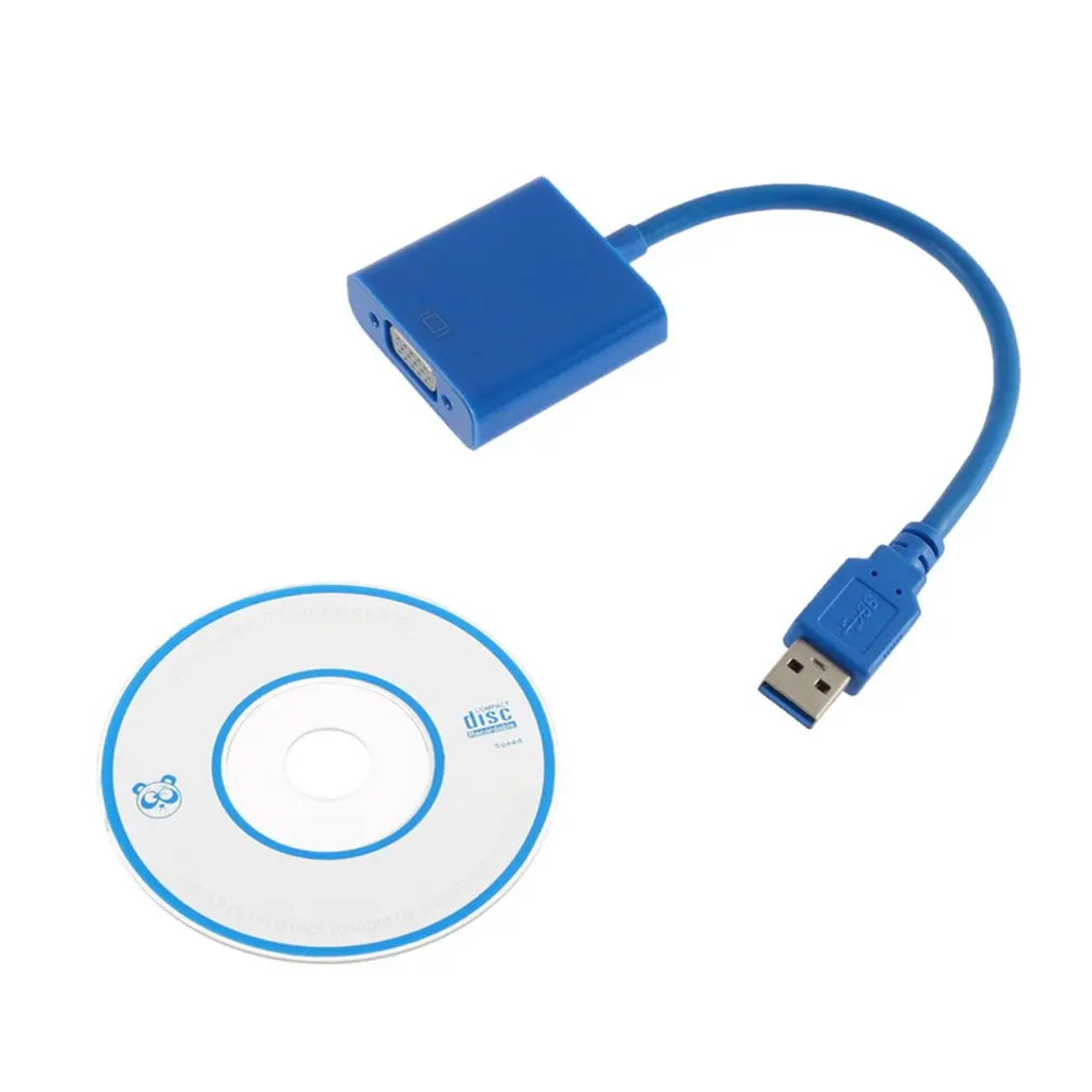 USB 3 0 to VGA Мульти дисплейный адаптер конвертер внешняя видеокарта + диск с