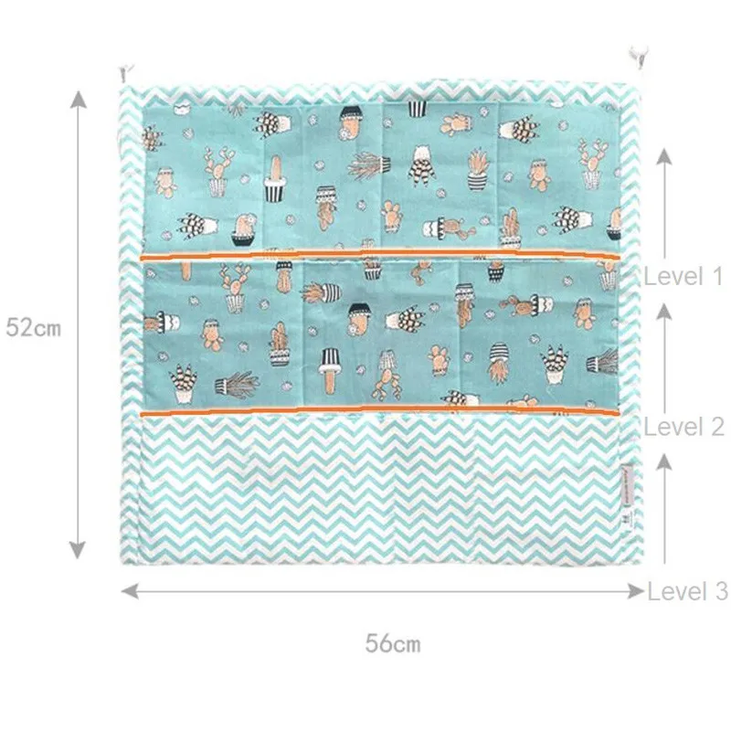 Муслиновая подвесная сумка для детской кроватки органайзер из хлопка карман