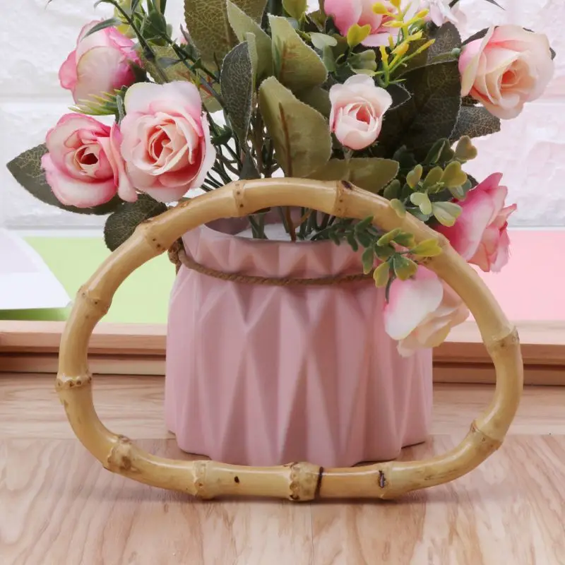 1 х D форма бамбуковая сумка ручка для Сумочка ручной работы DIY сумки аксессуары
