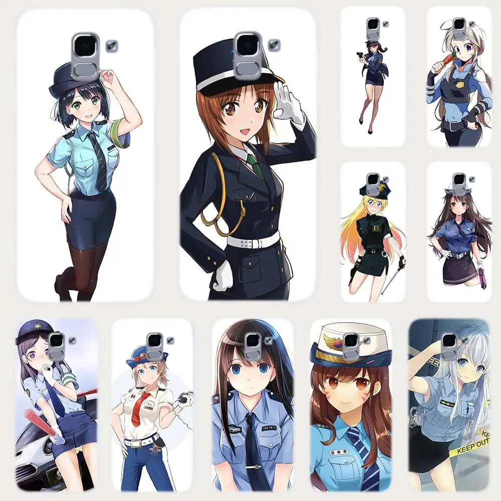 Мягкий чехол из ТПУ для Samsung Galaxy J6 J8 J5 J7 J4 Plus 2018 2016 2017 EU Prime Pro CORE Anime police girl|Бамперы| |