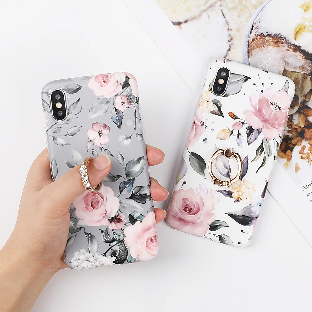 Красивые чехлы для телефонов с изображением цветов LOVECOM для iPhone 11 Pro Max XS Max XR XS X 6 6S 7 8 Plus, мягкая задняя крышка IMD, подарок для влюбленных