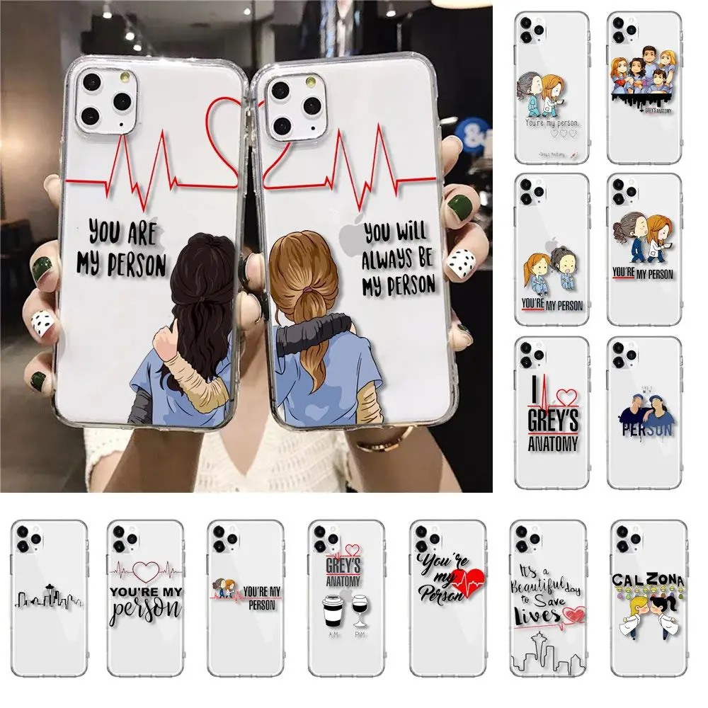 Чехол для телефона из ТПУ с изображением грейса анатомии You Are My Person чехол iphone 12 11
