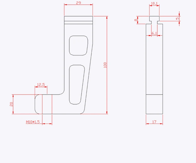 Набор из 2 зажимов G для стандартного алюминиевого Т образного трека 45 мм|Наборы