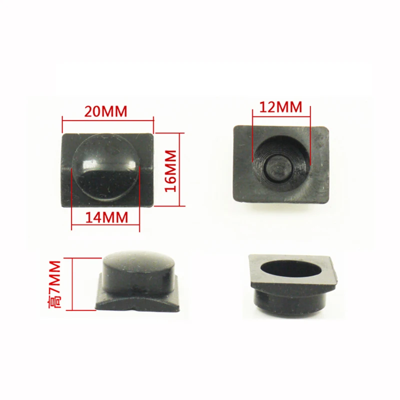 

10 pcs Switch Accessories For Rechargeable Led Flashlight Tail Rubber Waterproof Button Central Switch Button Accessories