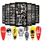 Пластины для стемпинга ногтей линии фотографии трафарет Нержавеющаясталь дизайн ногтей для печати пластина с изображениями для нейл-арта