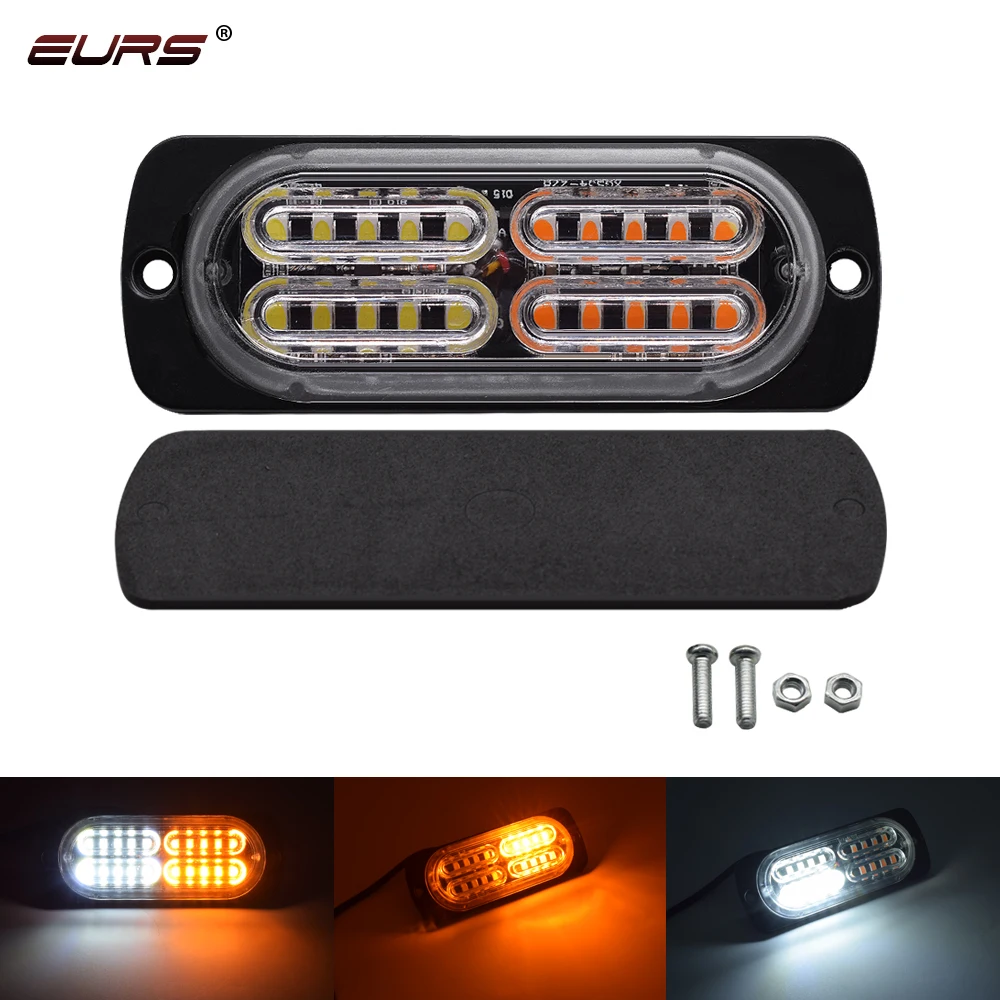 EURS грузовик светодиодный рабочий светильник двойной цвет белый желтый 2 ряда 60 Вт