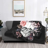 floral skull vintage wool blankets day of the dead awesome throw blankets for sofa bedding lounge 200x150cm bedspread