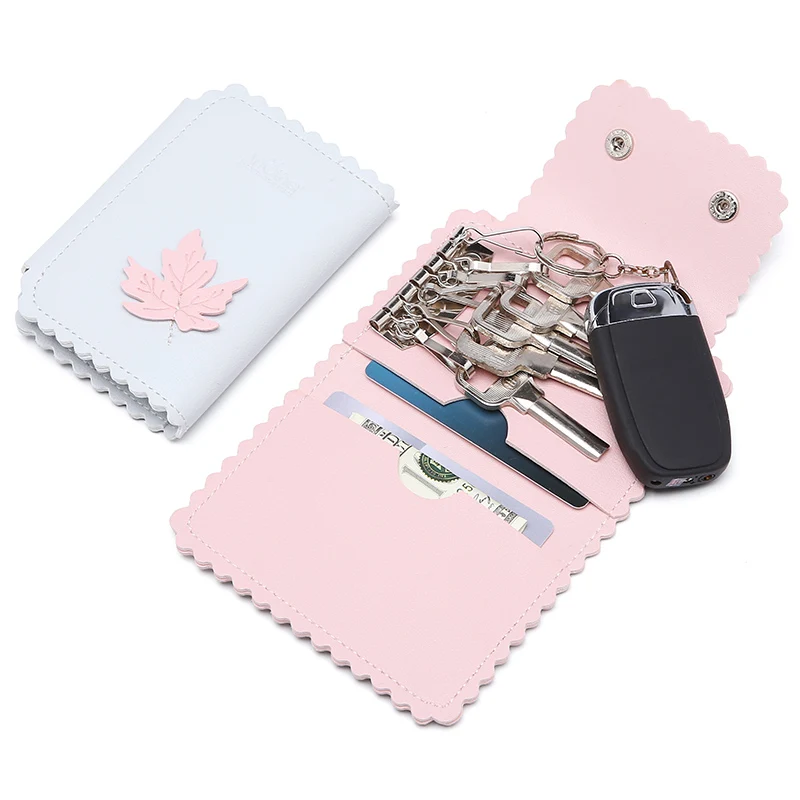 2019 модный простой лист дизайн держатель ключа кошелечного типа Женский