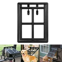 2 sizes pet dog cat gates door lockable gate way cat dog pet door magnetic flap door for screens anti mosquito pet supplies