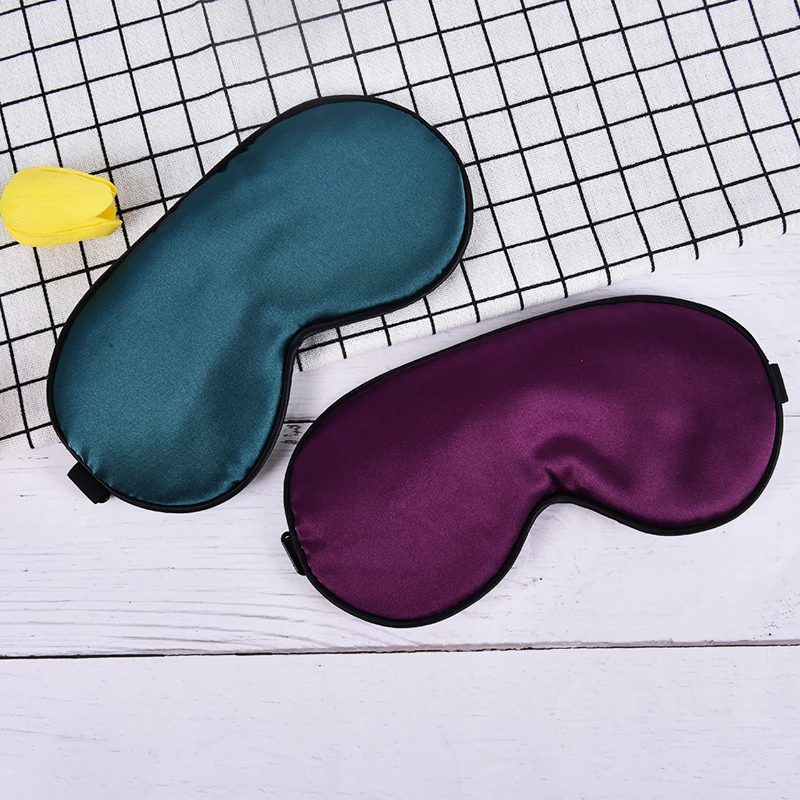 

1pcs Eye Cover Silk Sleep Eye Mask Sleeping Padded Shade Patch Eyemask Blindfolds Women Men Travel Relax Rest