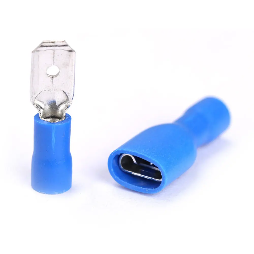 

50x Male+50x Female Spade Blade Connectors Insulated Wire Crimp Terminals Insulated Electrical Wire Terminals Crimp Connector