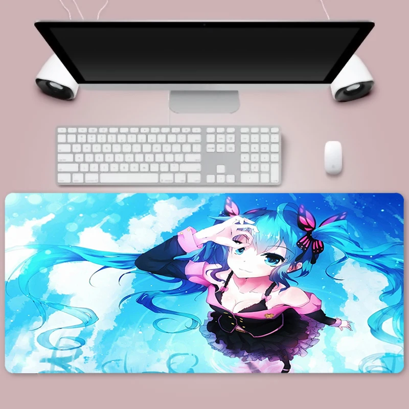 

Lovely girl Large Mouse Pad Locking Edge Washable Rubber Mousepad Gamers Big Play Table Mats XXL