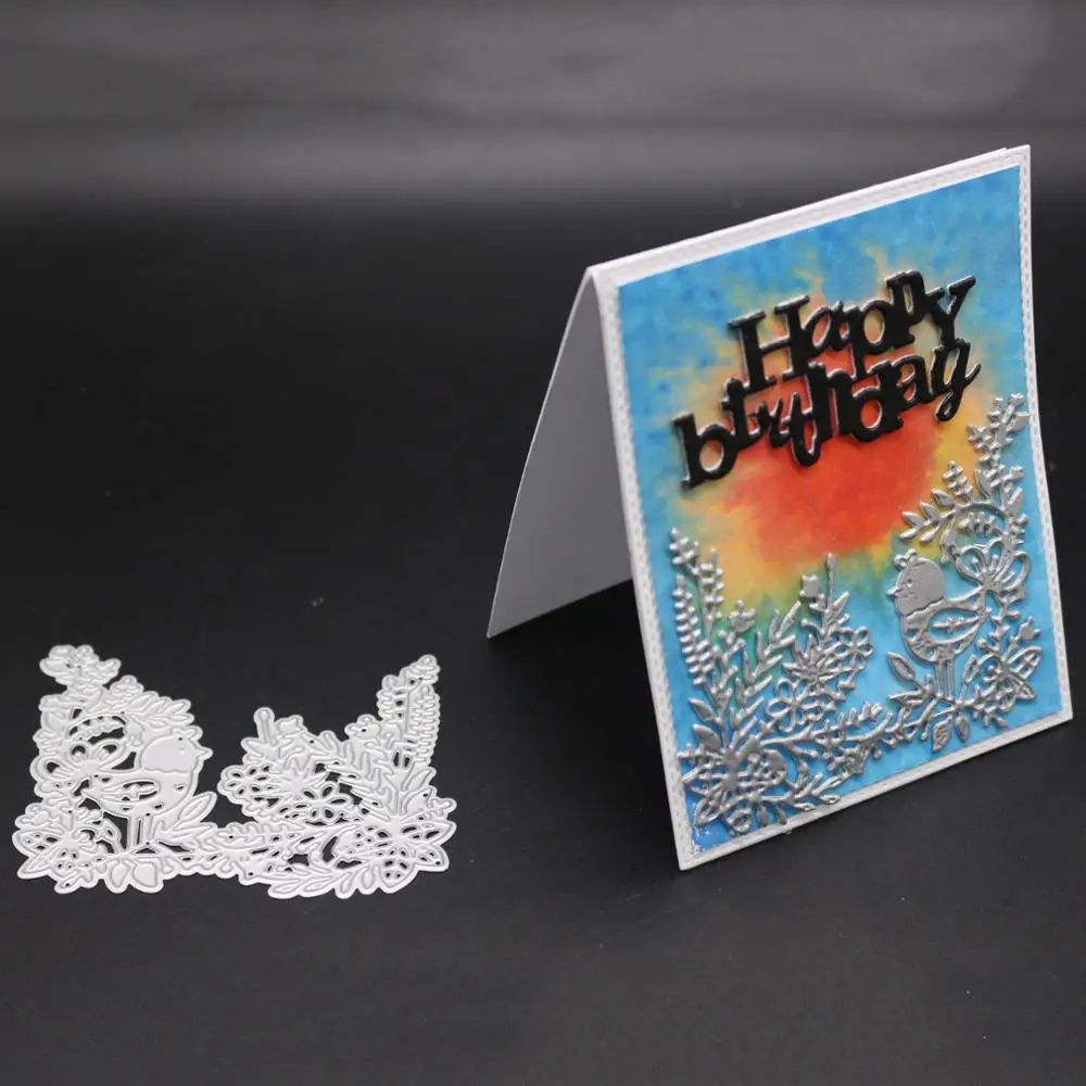 Форма Птица на ветке для вырезания сделай сам принадлежности украшения альбомов