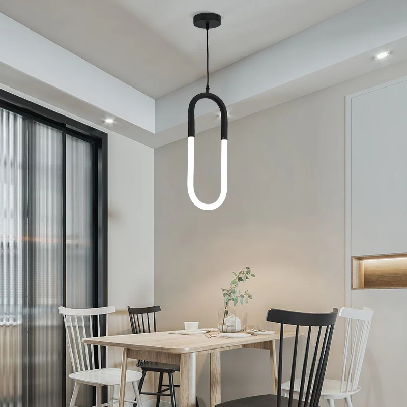 

Современная подвесная люстра в минималистическом стиле, креативное комнатное освещение для гостиной, кухни, светодиодное освещение для по...