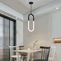 modern minimalist line hanging chandelier creative indoor living room kitchen lamp indoor led lighting lighting ac 90 260v