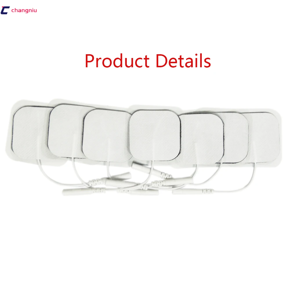 Электродные прокладки с кабелем для массажера всего тела 4 х4 см 100 шт./лот|machine