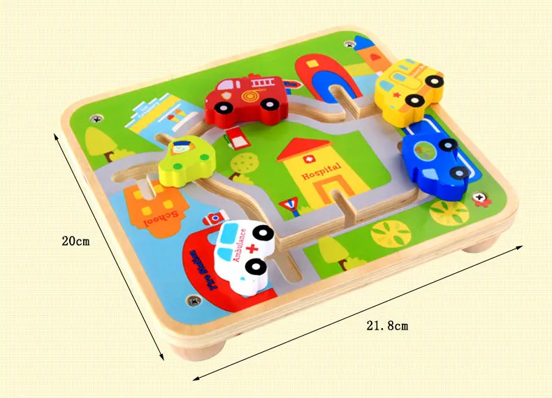 

Kids Slide Traffic Car Scene Puzzle Urban Rail Wooden Toys Early Training Model Building Kits Children Educational Jigsaw Gift