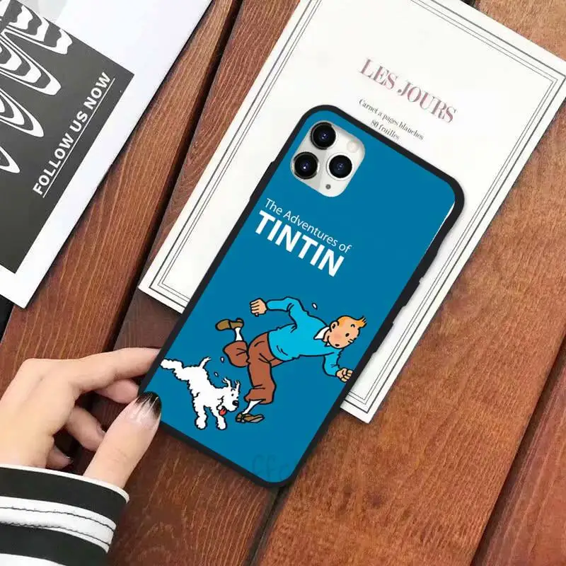 

The Adventures of Tintin pattern cover Phone Case for iPhone 11 12 pro XS MAX 8 7 6 6S Plus X 5S SE 2020 XR