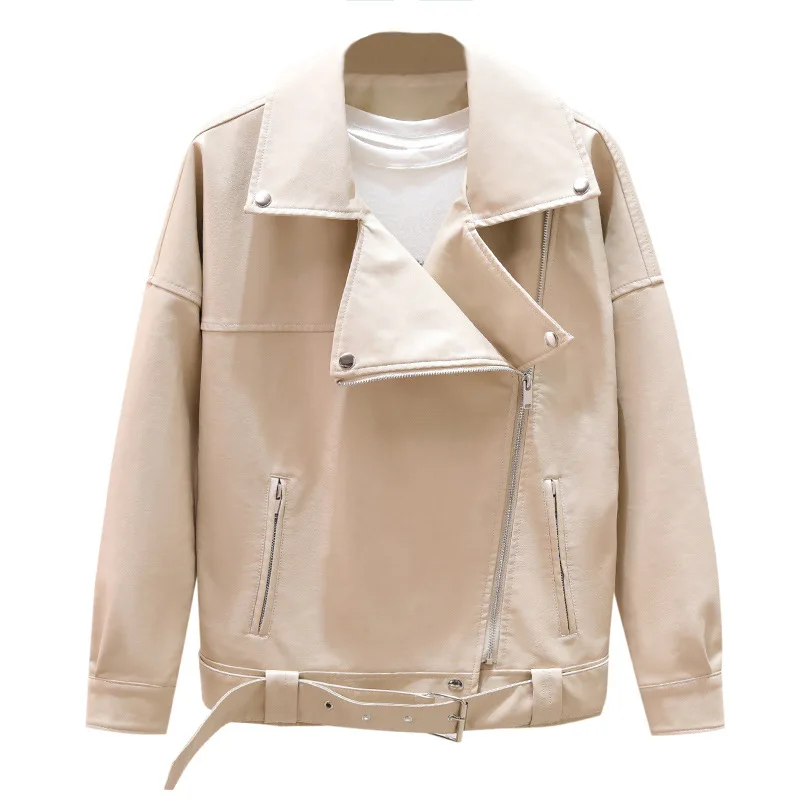 

PU leather coat women's spring and autumn 2020 new fashion Korean version students' loose clothes spring coat women's wear