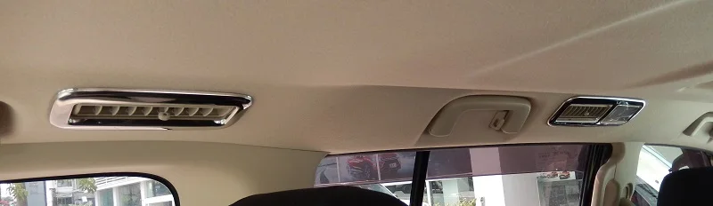 4 шт. хромированные накладки на воздуховоды в потолке для Mitsubishi Pajero IV Мицубиси Паджеро 4 2008- год