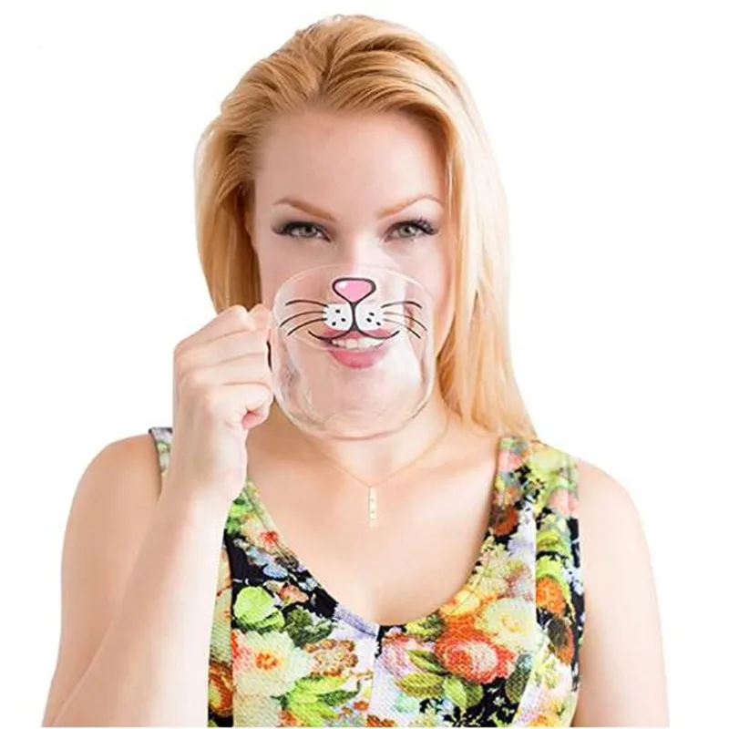 

Забавная стеклянная кофейная кружка 550 мл, чашка с рисунком кота, бороды, чайная чашка, милая термостойкая стеклянная чашка для воды, прекрас...