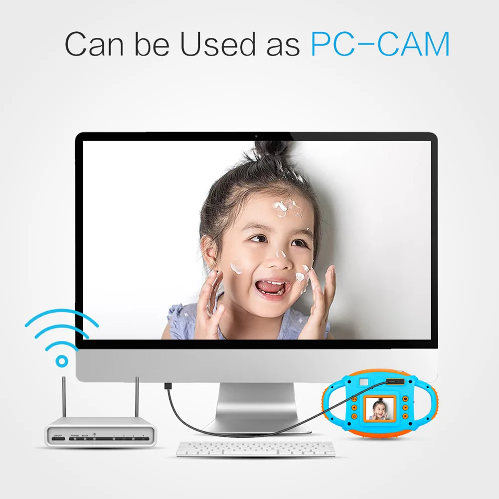 Новый мини дети цифровая камера противоударный HD экран дисплей портативный