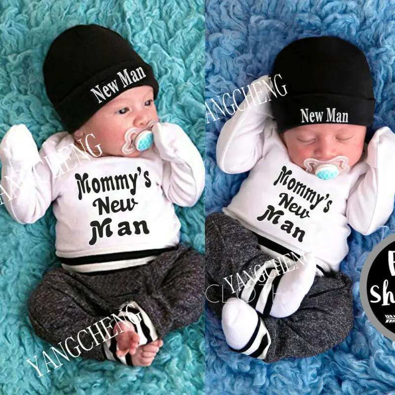 Комплект одежды для новорожденных мальчиков весна-осень Ромпер брюки |