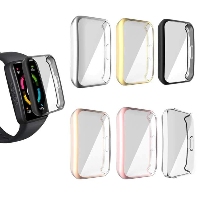 

Защитный чехол для часов Honor Band 6, ТПУ, с гальваническим покрытием
