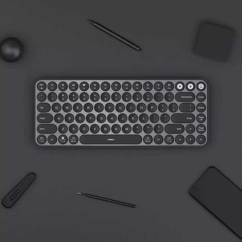 For Xiaomi Laptop Keyboard MIIIW Wireless Bluetooth Dual Mode 85 Keys Mini teclado 2.4GHz Tablet gaming keyboard | Электроника