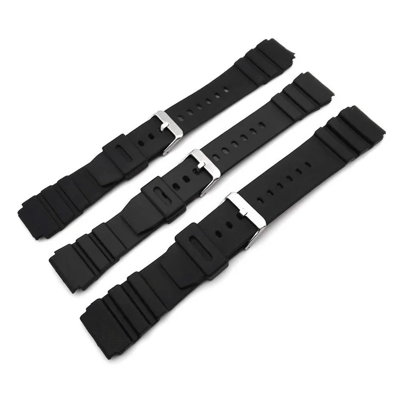 

Silicone Rubber Watch Strap Band Deployment Buckle Diver Waterproof 18mm - 22mm