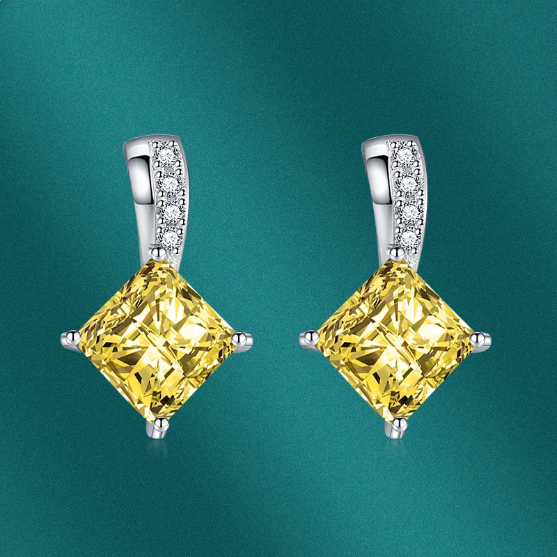 

Серьги-подвески женские из серебра 925 пробы с искусственным турмалином и Цитрином, 8 мм