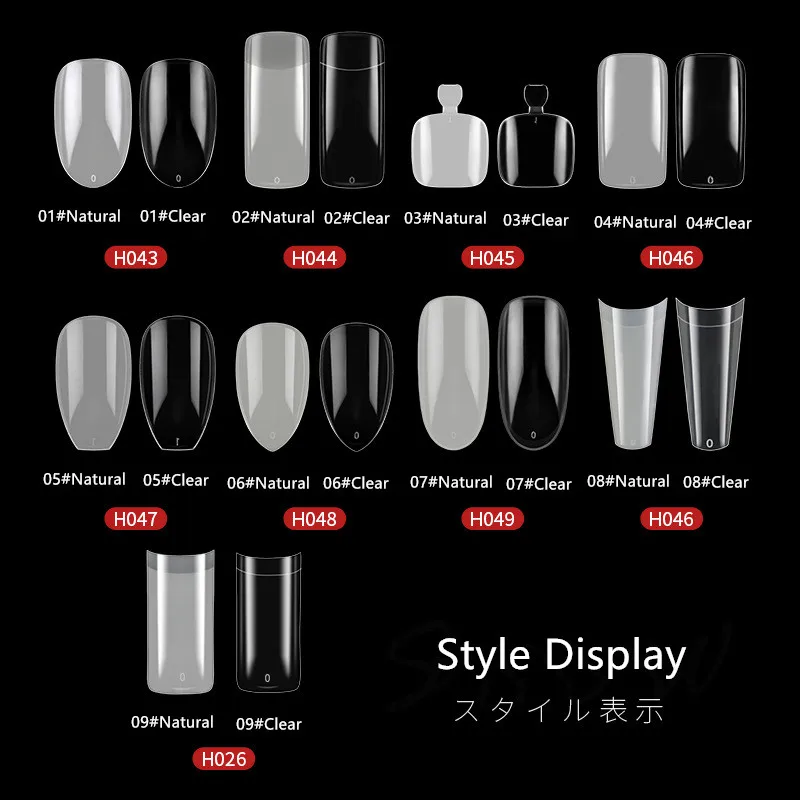 500 искусственные гвозди фальшивых балерин ногти для маникюра акриловые балетные