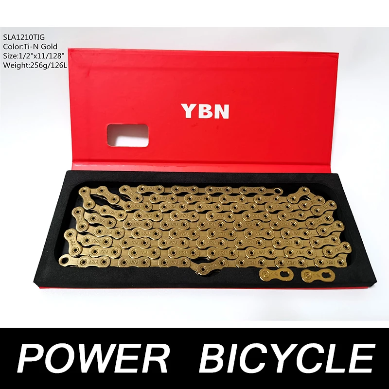 

YBN SLA 1210 Bicycle Chain 12 Speed Bicycle Golden Chain Compatible For Shimano Sram Campagnolo Transmission For Mountain Bikes