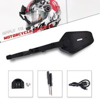 motorcycle helmet universal wiper safety accessories ip5 waterproof charging dual gear adjustable waterproof usb safety wiper