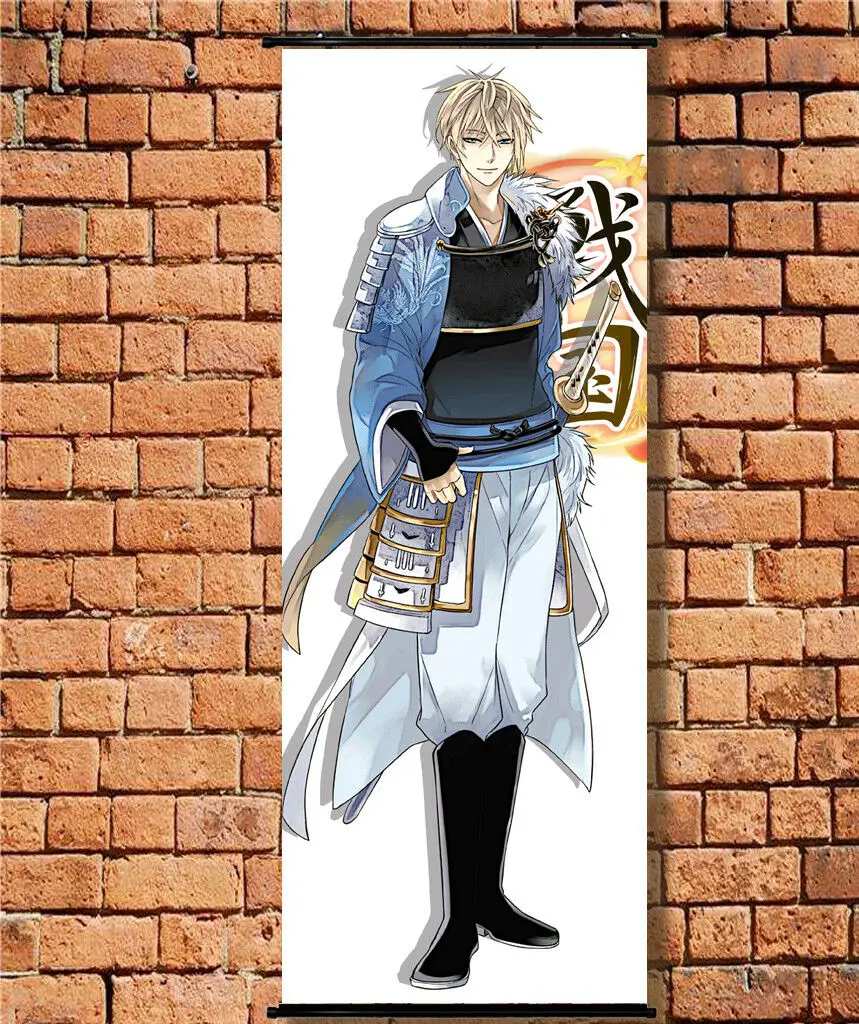 Ikemen Sengoku Imagawa Yoshimoto аниме тканевый плакат стены прокрутки длинные 105x40 см|Рисование