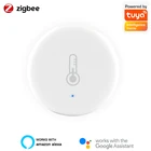 Датчик температуры и влажности Tuya Zigbee с Wi-Fi, комнатный гигрометр, термометр с поддержкой Alexa Google Home Smart Life