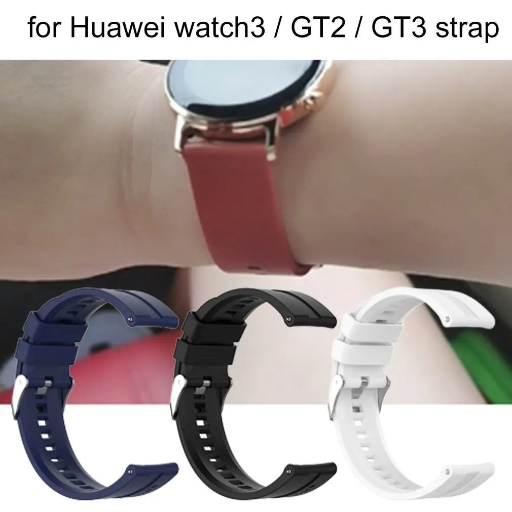 

20mm 22mm Silicone Band For Huawei Watch 3/gt2/GT3/ 2PRO/3 PRO Sport Watchband For Huawei Gt2 Wristband Replacement Bracelet