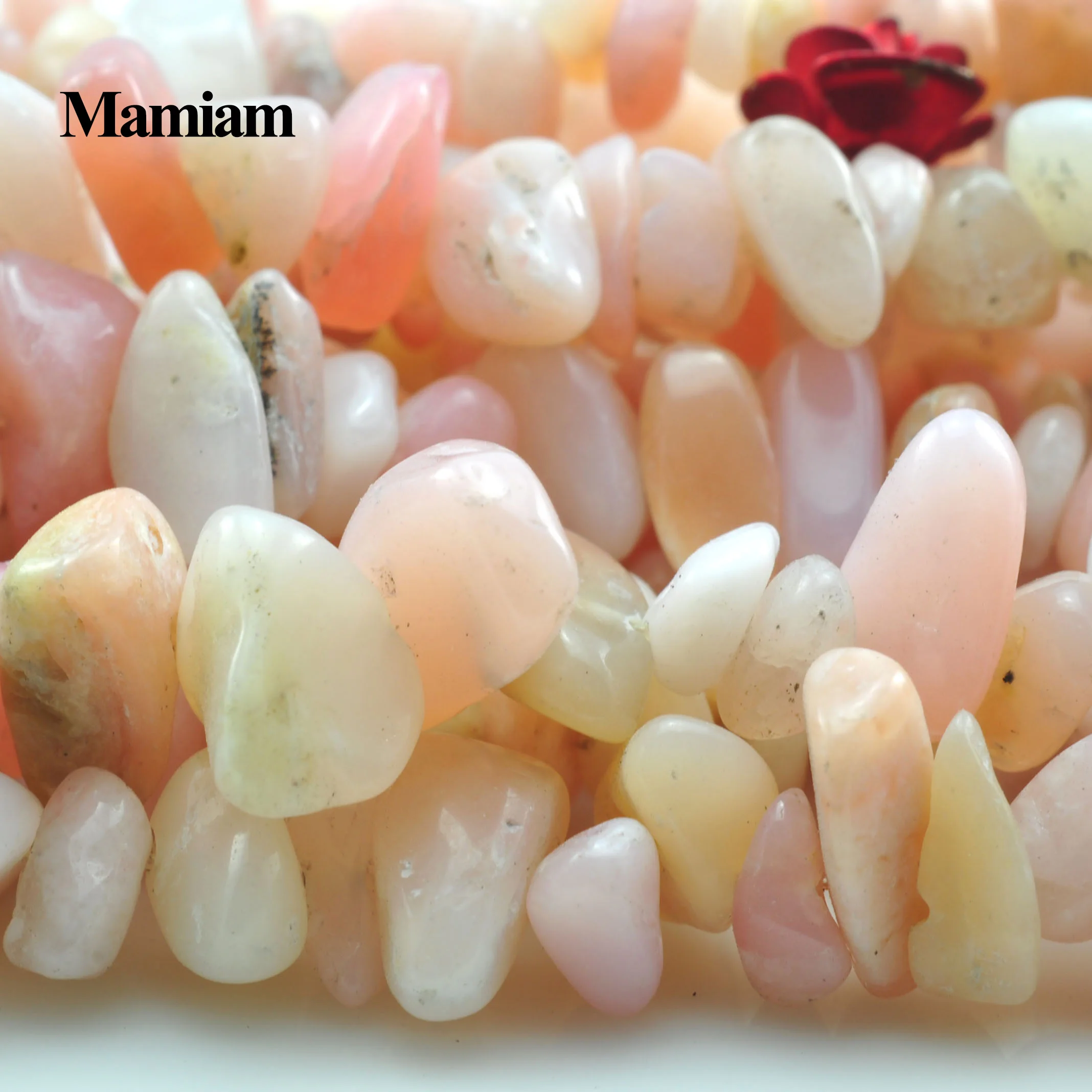 

Mamiam Natural Pink Opal Faceted Gravel Charm Beads 5-9mm Loose Stone Diy Bracelet Necklace Jewelry Making Gemstome Gift Design