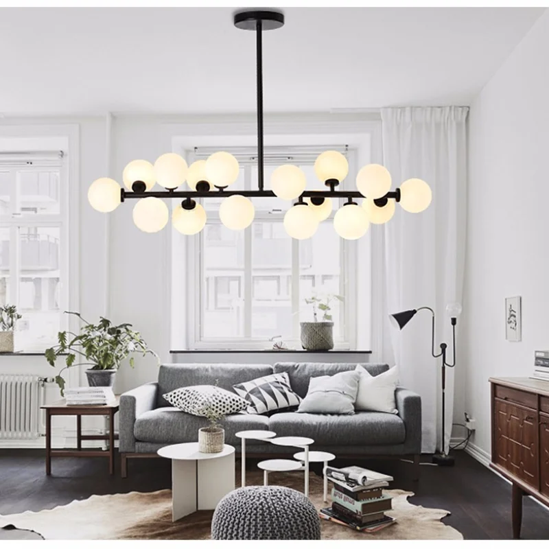 Современная светодиодная люстра 16 светодиодных ламп для ресторана подвесная