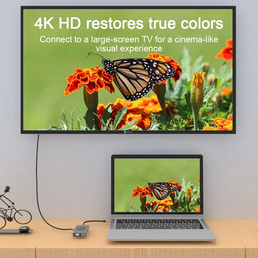 

BX14W 14 in 1 USB Hub 4K 1080P Type C HDMI-Compatible + VGA Wireless Hub Support Eyefinity SD/TF for Android Phone/Computer