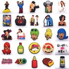 Шармы для обуви, аксессуары JIBZ, милые украшения для детей, крокодиловые шармы, Пряжка для обуви, подарки, xman, персонажи фильмов