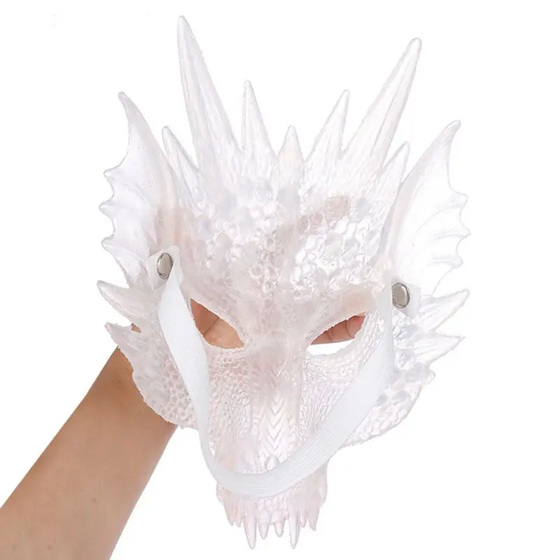 Halloween Unisex Party Mask Latex Cosplay Half Face Colourful Dragon Masks Masquerade Decor | Дом и сад