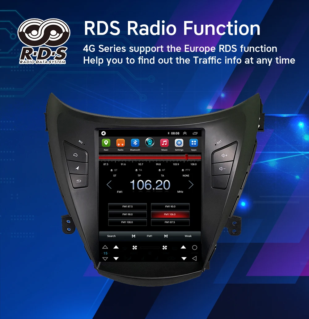 ZOYOSKII для Hyundai ELANTRA 2011 2013 Android 10 4 дюймов вертикальный экран автомобильный GPS