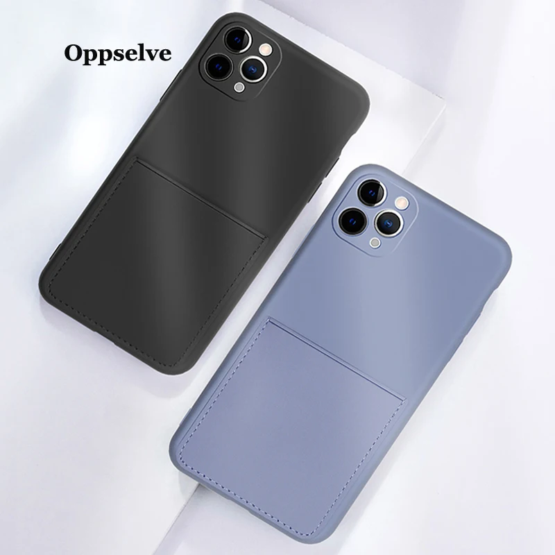 Силиконовый чехол Oppselve для телефона iPhone 12 SE 2 13 X Xr Xs 7 8 6 6S Plus бумажник с держателем