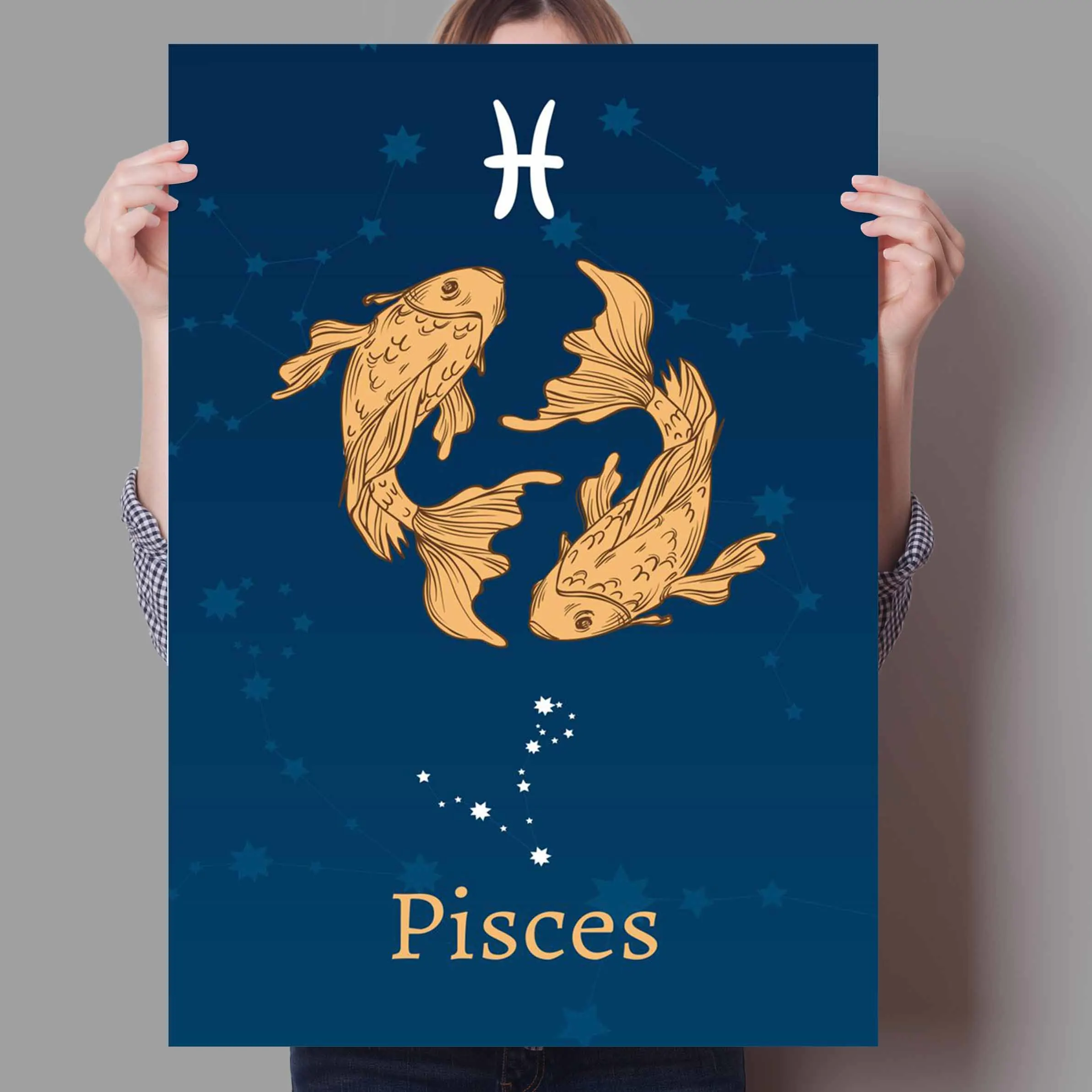 WTQ созвездие астрология Sign Минималистичная Геометрическая Картина на холсте