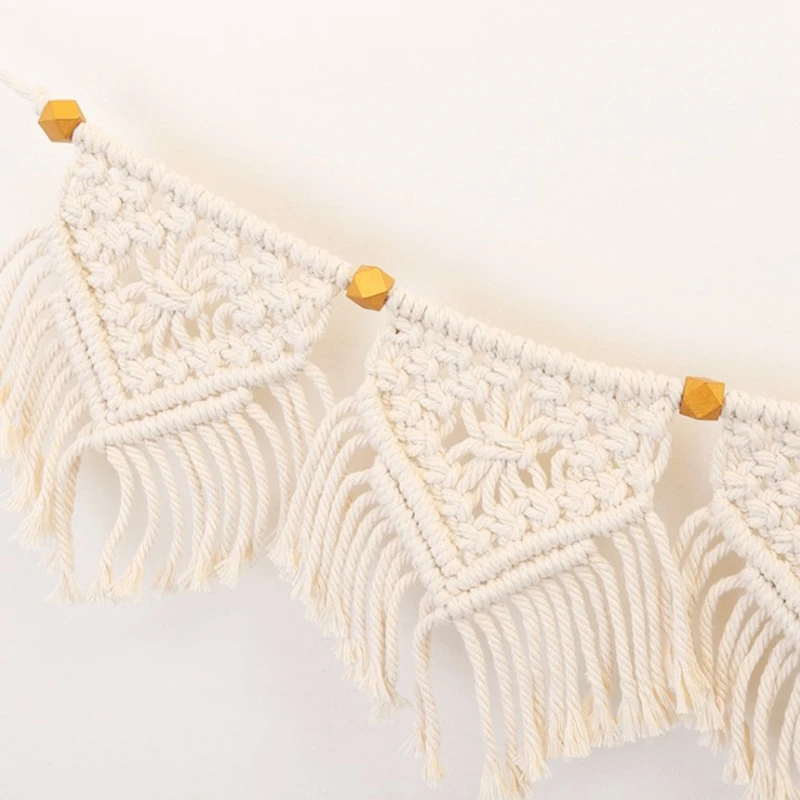 

Macrame Fringed Woven Tapestry Wall Hanging Home Wall Decoration Decor Living Room Bedroom Headboard Wall Hanging