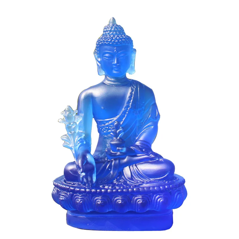 Resin Craft Home Decoration Accessories Buddha Statue Buddhism Sculpture Ornaments Car | Дом и сад