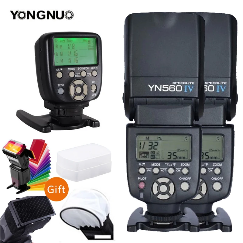 Фото Беспроводная вспышка YONGNUO YN560IV YN560-IV YN560 IV, триггер YN560-TX II для камер Canon, Nikon, Olympus, Pentax, Fuji №3